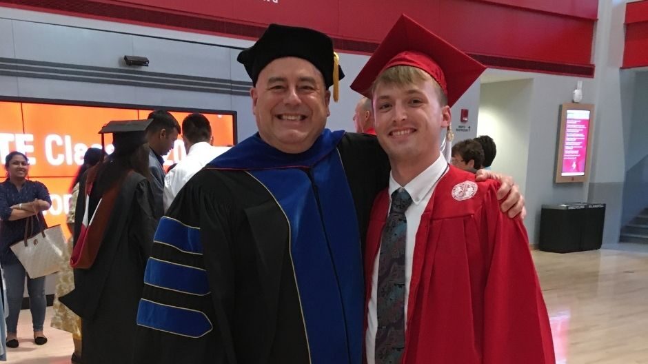 Bruce Butler in Cap and Gown - Alumni Spotlight: Bruce Butler - Class of '18 - Forest Biomaterials NC State University