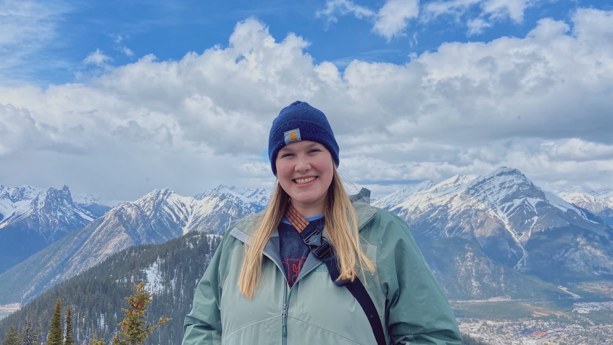 Chandler in front of mountains - Meet Our Sustainability & Technology - Forest Biomaterials NC State University