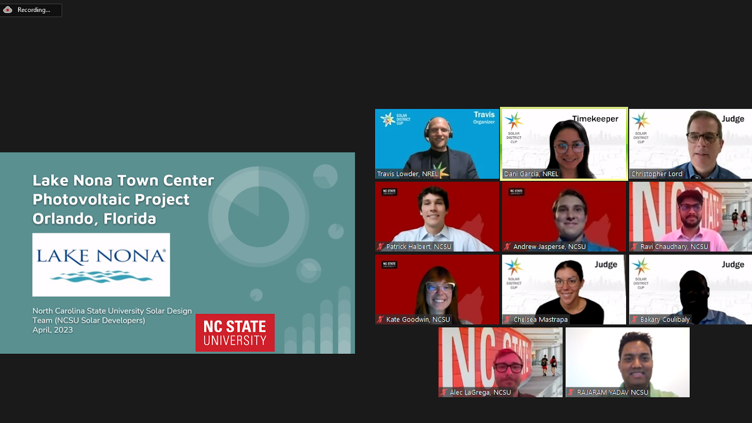 Students presenting research on Zoom - Congrats to our Solar District Cup Participants! - Forestry and Environmental Resources NC State University