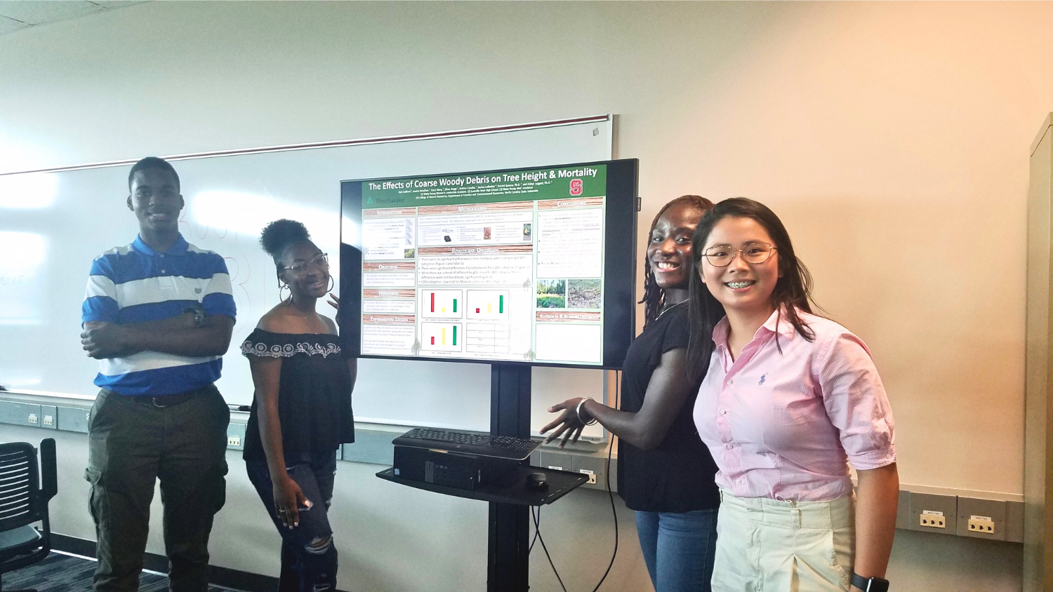 Four students present on their research - CNR High School Summer Research Program - Forestry and Environmental Resources at NC State University