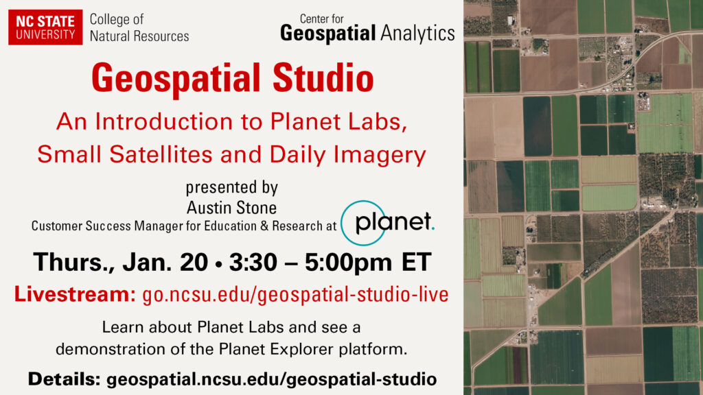 Geospatial Studio: An Introduction to Planet Labs, Small Satellites and Daily Imagery