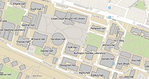 A map of the NC State campus