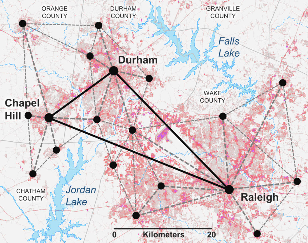 Map of the Triangle