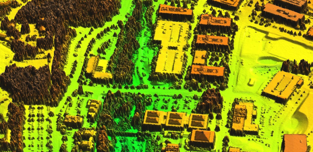 lidar data for a portion of Centennial Campus