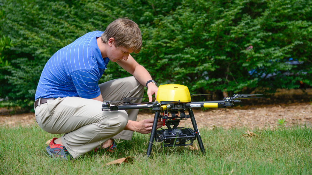 preparing a drone