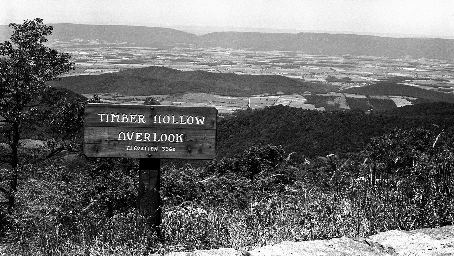 historic photo from Shenandoah National Park of a scenic overlook