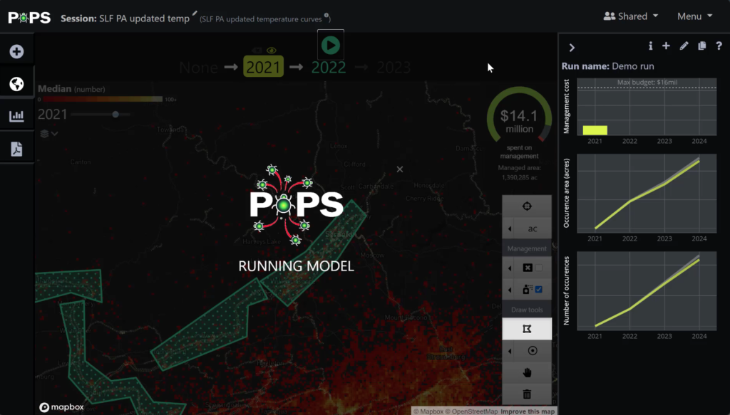 screenshot of PoPS Dashboard