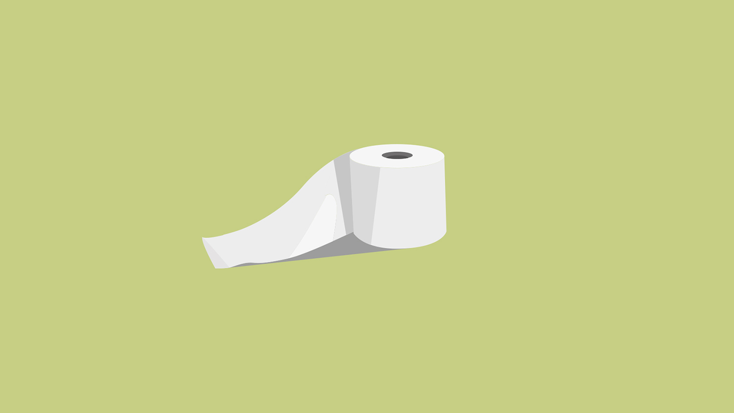 This illustration shows a roll of toilet paper