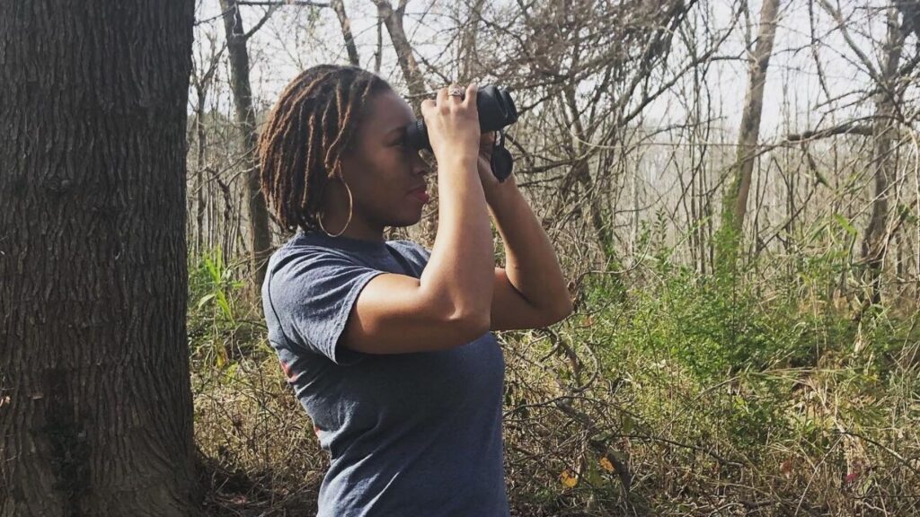 Deja Perkins, a master's student in the College of Natural Resources. 