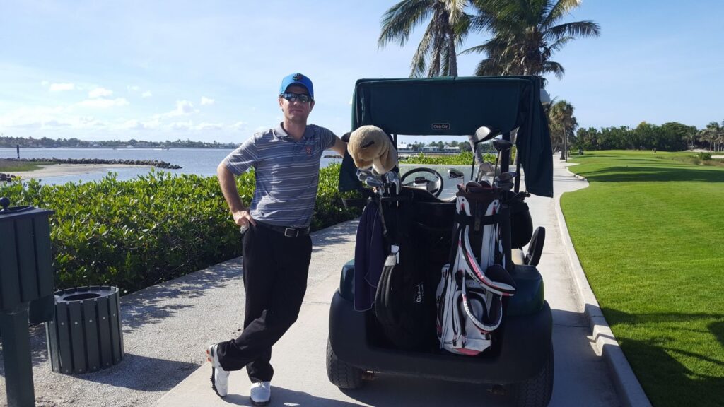 Sean Fairholm on golf course