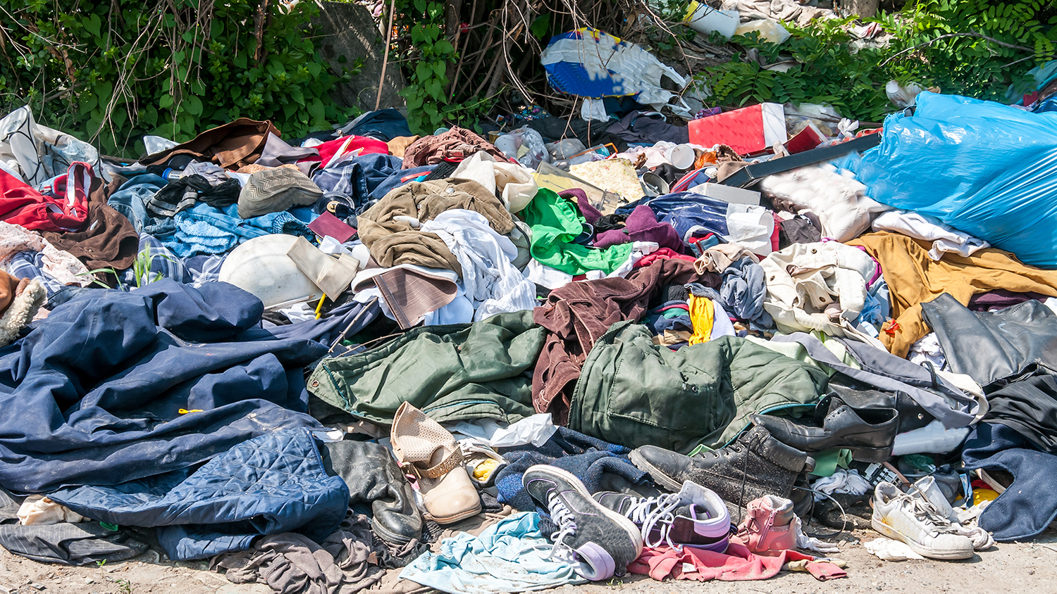 A pile of used clothing