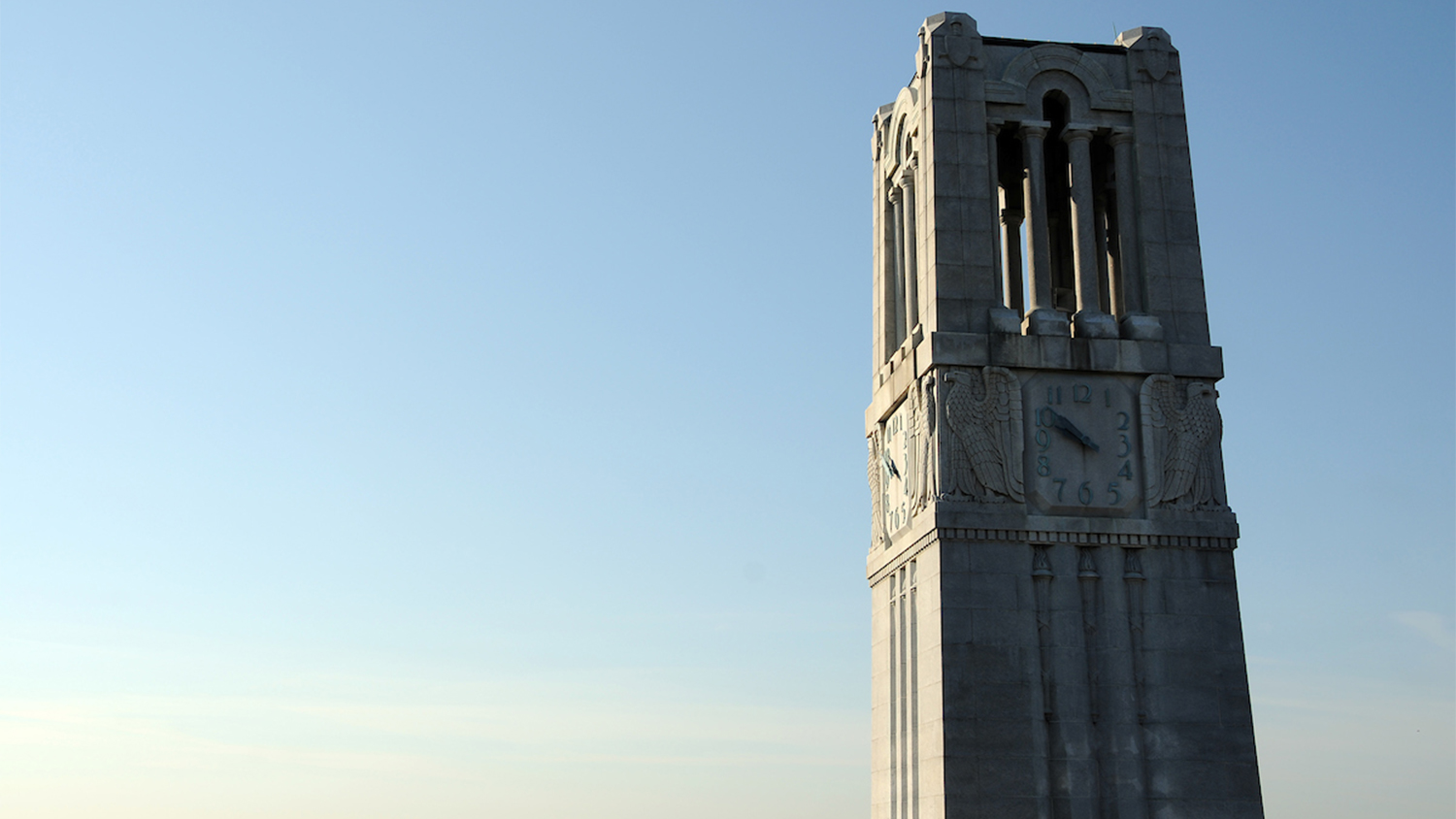 belltower surrounded by blue sky - Students Showcase Research at Fourth Annual Graduate Research Symposium - College of Natural Resources News NC State University