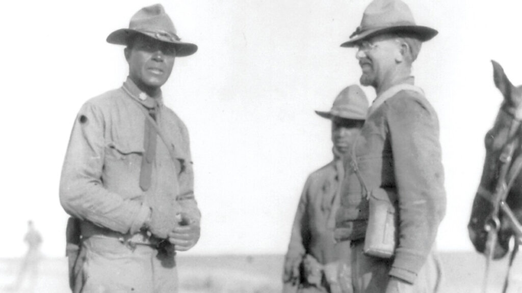 Charles Young (left) speaks with Capt. John R. Barber (right) in Mexico in 1916 - The Hidden Figures of America's National Parks - College of Natural Resources News - NC State University