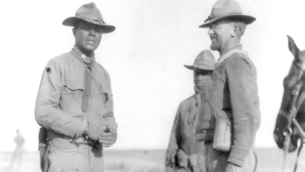 Charles Young (left) speaks with Capt. John R. Barber (right) in Mexico in 1916 - The Hidden Figures of America's National Parks - College of Natural Resources News - NC State University