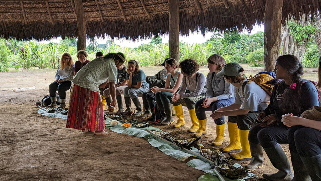 Achuar member demonstrates how to prepare a traditional meal - From the Andes to the Amazon - College of Natural Resources - NC State News