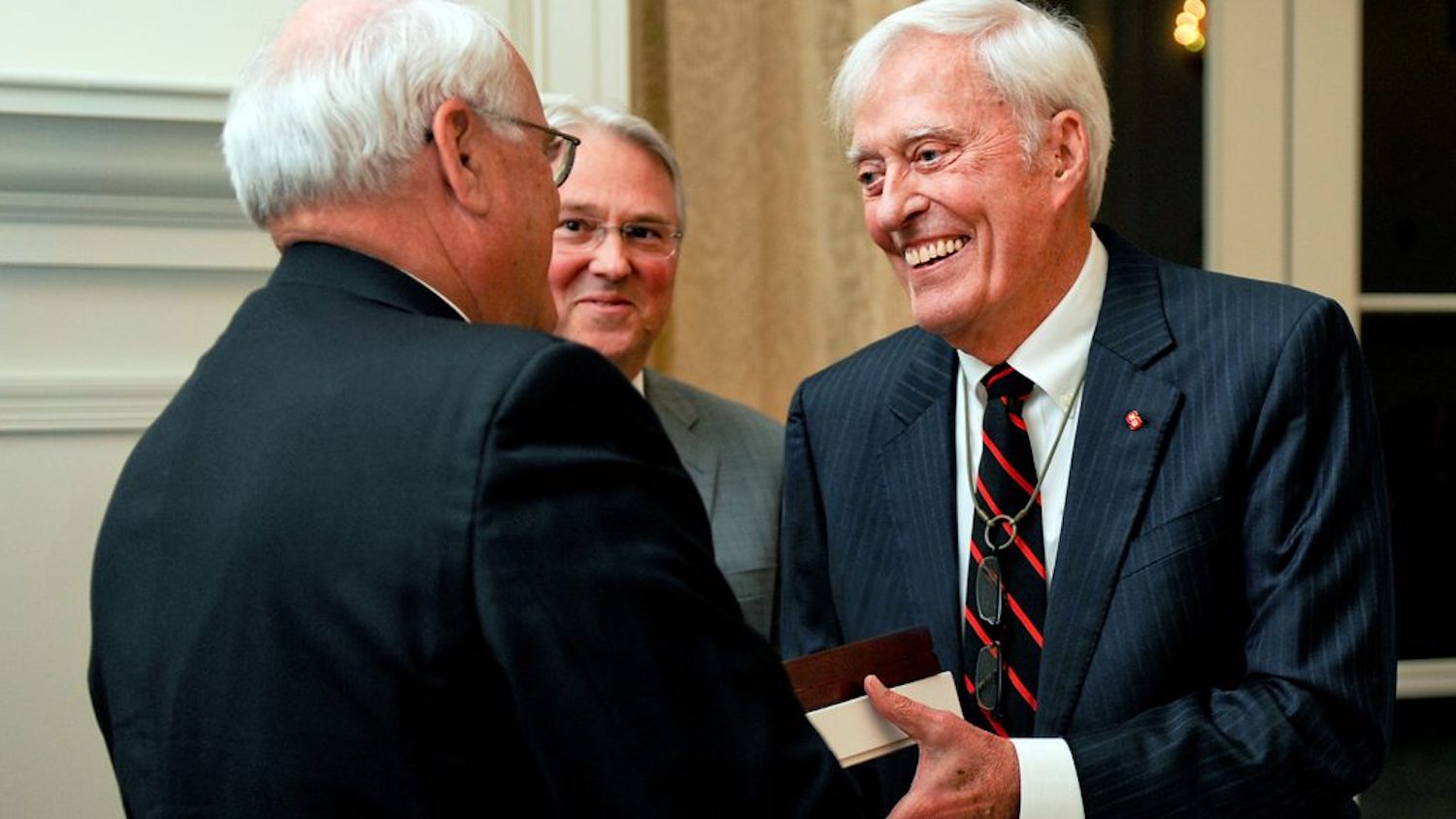 Bob Jordan, right, at Board of Trustees meeting in 2011 - New Endowment Established to Honor Forestry Alumnus Bob Jordan - College of Natural Resources News - NC State University