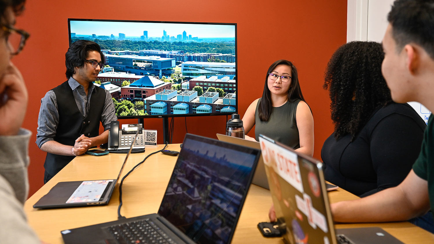 Students work in the Entrepreneurship Clinic (Garage, E-clinic) on Centennial Campus. - New Program Aims to Grow Tomorrow's Leaders - College of Natural Resources News NC State University