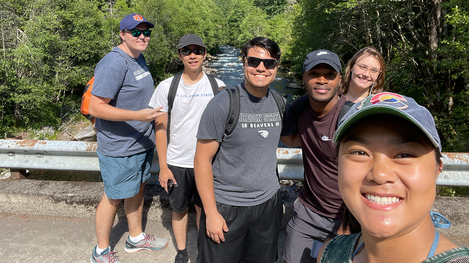 Emily Ramanta (far right) with other undergraduate students at Oregon State University. - Undergraduate Researcher Emily Ramanata Examines the Potential of Hempcrete - College of Natural Resources News NC State University