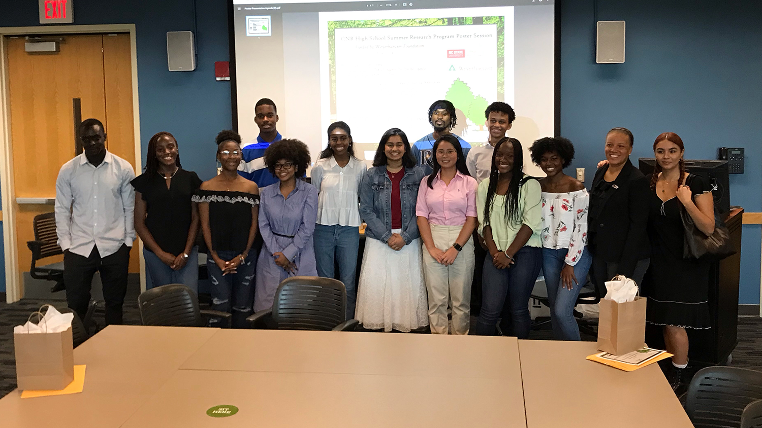 NC State professor Zakiya Leggett poses with the participants of the research program - Summer Program Exposes High School Students to Forestry - College of Natural Resources - NC State University