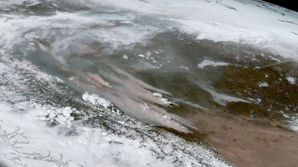 A satellite image of the smoke from Canada's wildfires - Why Canada's Wildfires Are So Bad This Year - College of Natural Resources News - NC State University