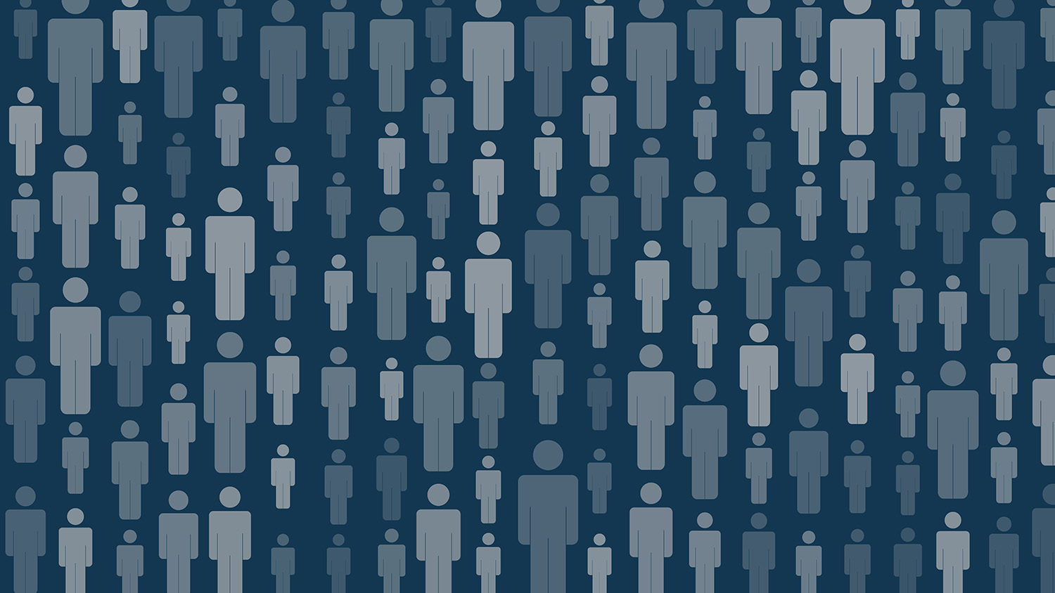Large group of abstract people icons.