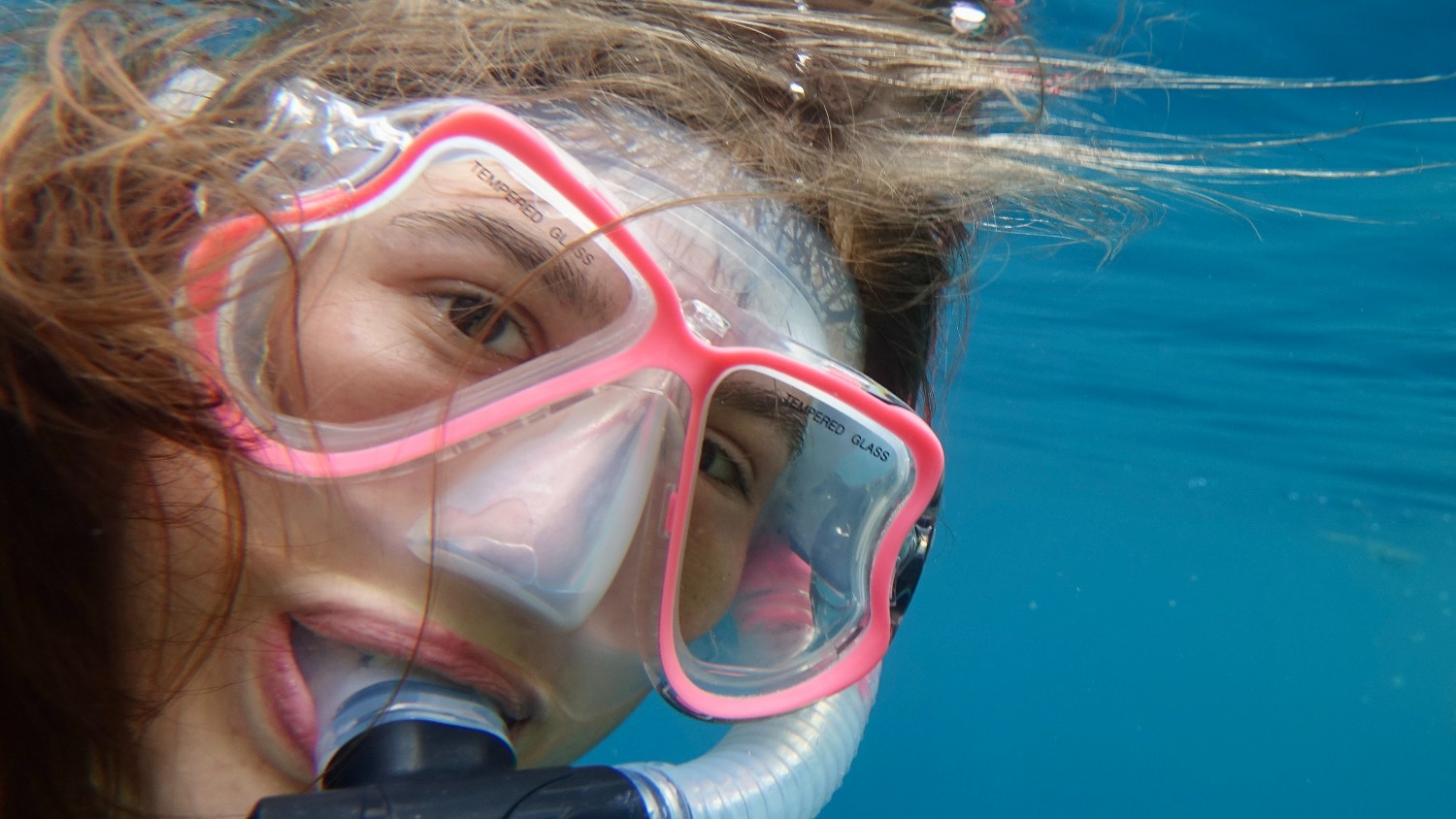 Lainie Powell snorkeling in the Atlantic Ocean.