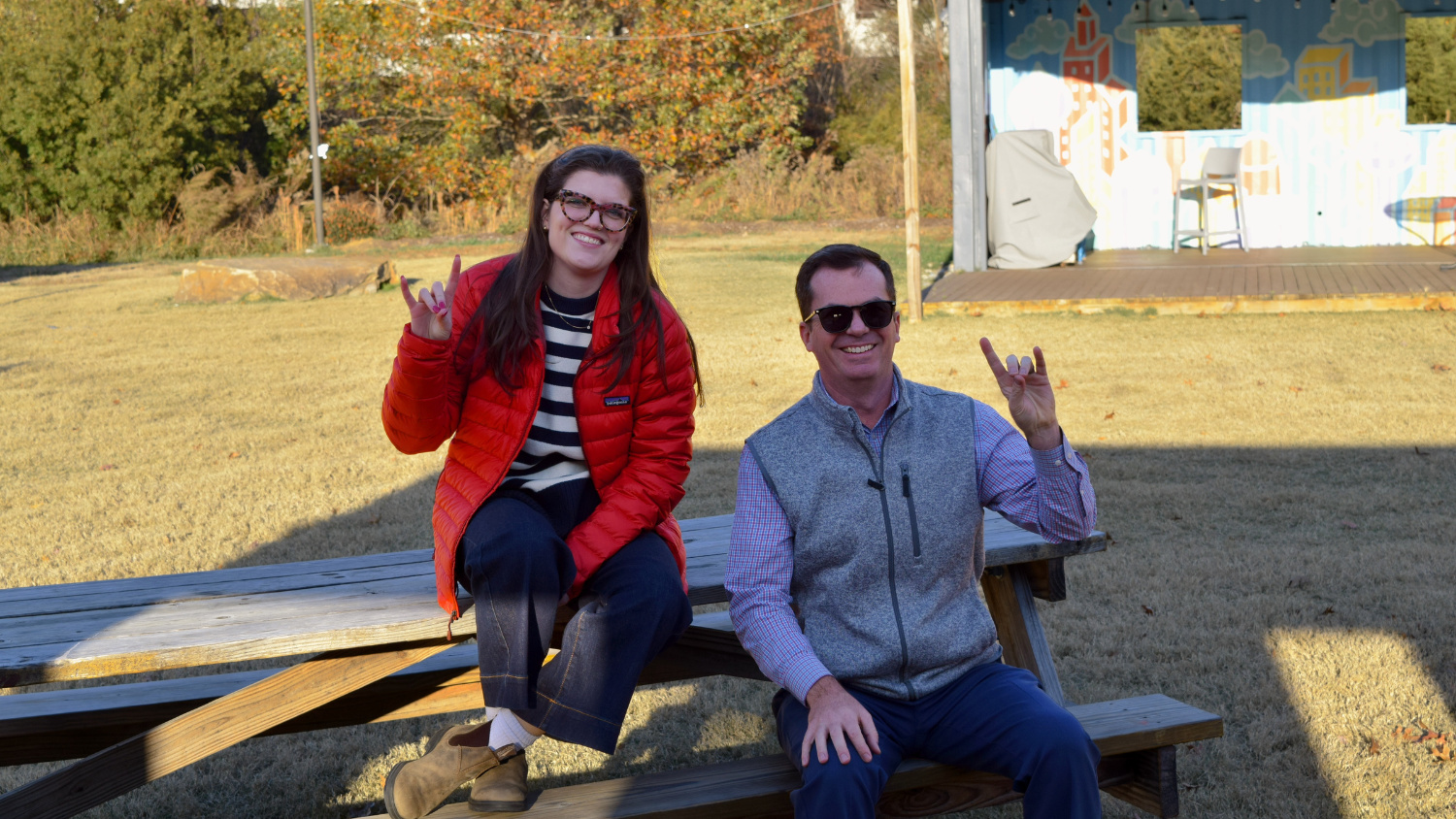 Jude and Katie pose on Centennial