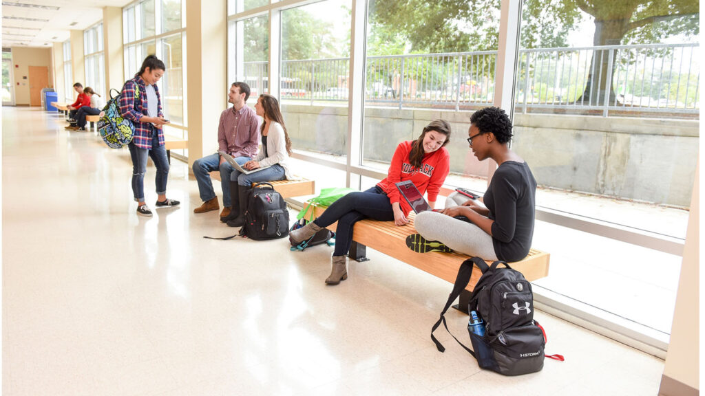 Students in Jordan Hall Addition - Scholarships -Parks Recreation and Tourism Management NC State