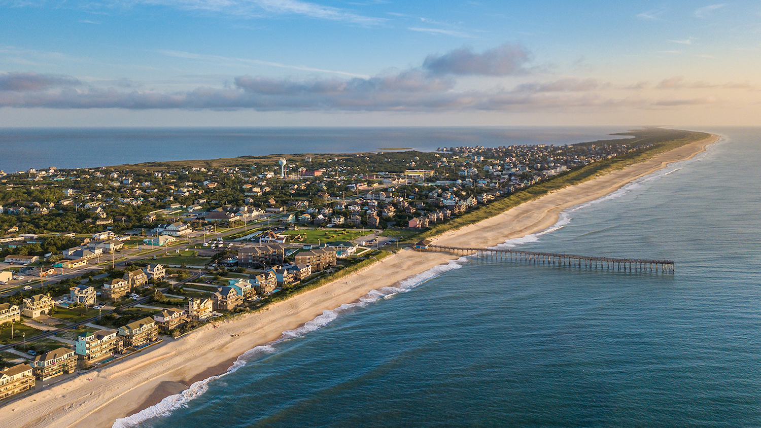 Aerial image of the Outer Banks - New Partnerships Aims to Ensure Sustainable Future for the Outer Banks of North Carolina - Parks, Recreation and Tourism Management at NC State University