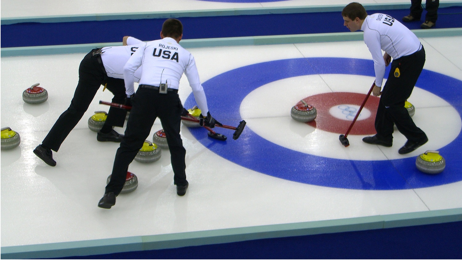 Curling USA Team Members on the Ice
