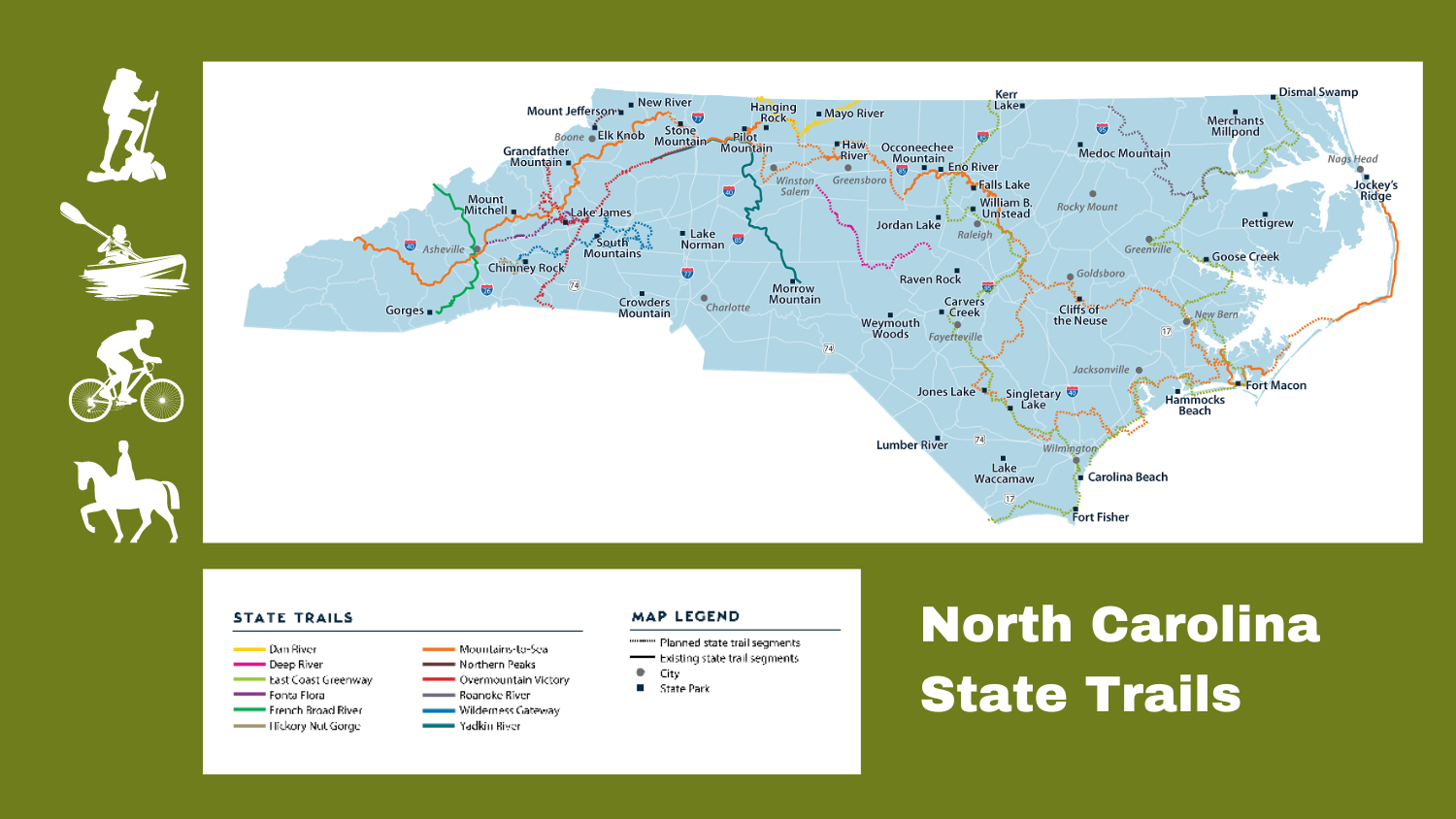 North Carolina The Great Trails State Parks, Recreation and Tourism Management