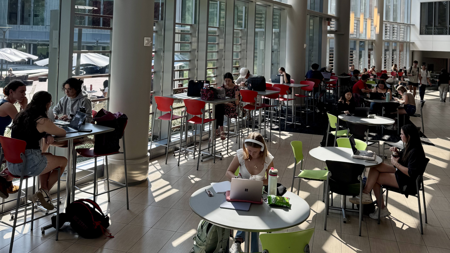 Students eat, chat, and study in Talley Pavilions inside of Talley Student Union. - Admissions - College of Natural Resources at NC State