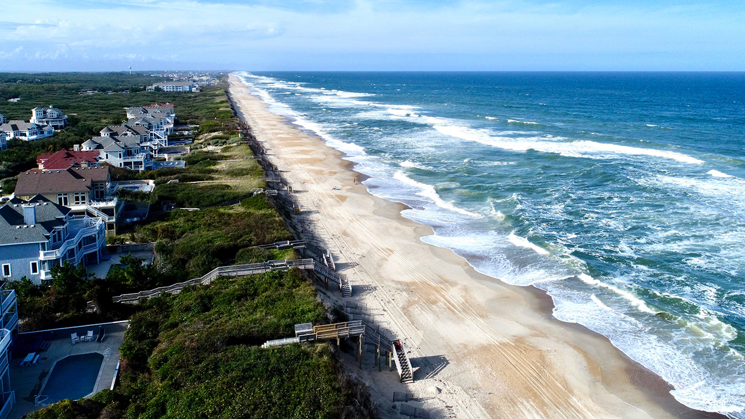 The coast of North Carolina's Corolla Beach in the Outer Banks