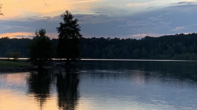 Falls Lake at sunset - Forests Can Help Manage Water as Raleigh Area Grows, Climate Warms - College of Natural Resources NC State University