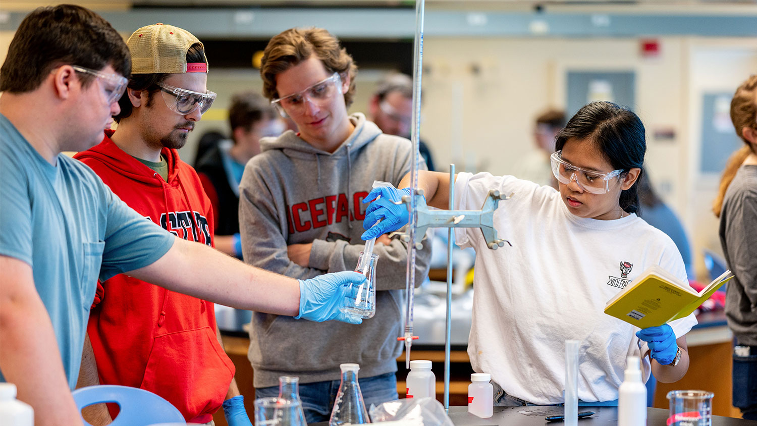 Students Working in a lab - Environmental Technology and Resources - College of Natural Resources NC State University