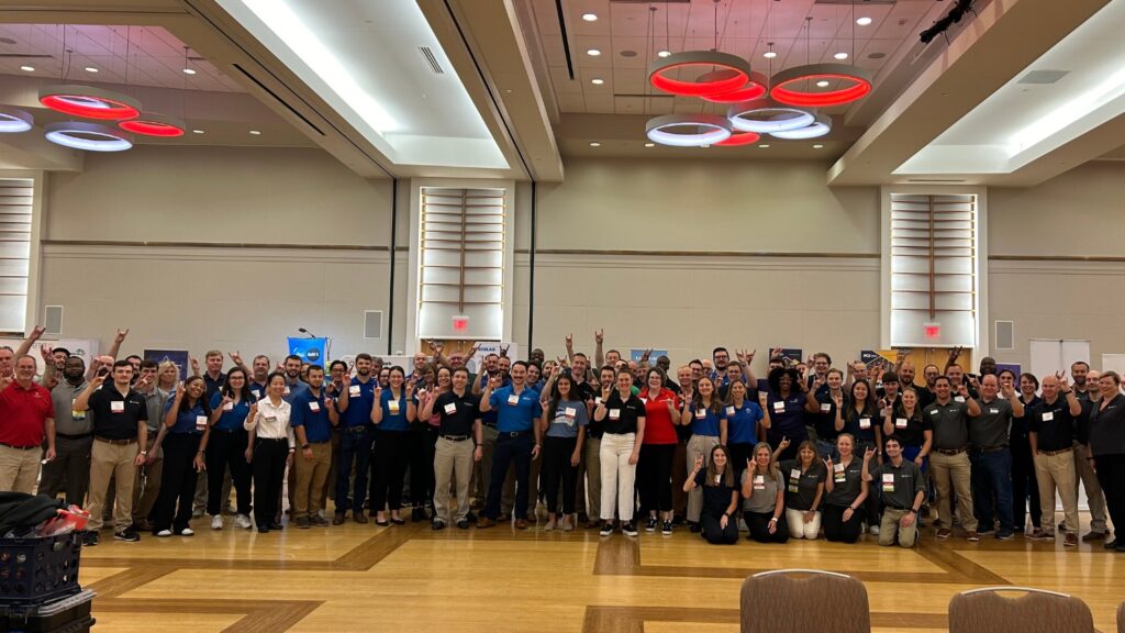 career fair alumni group picture